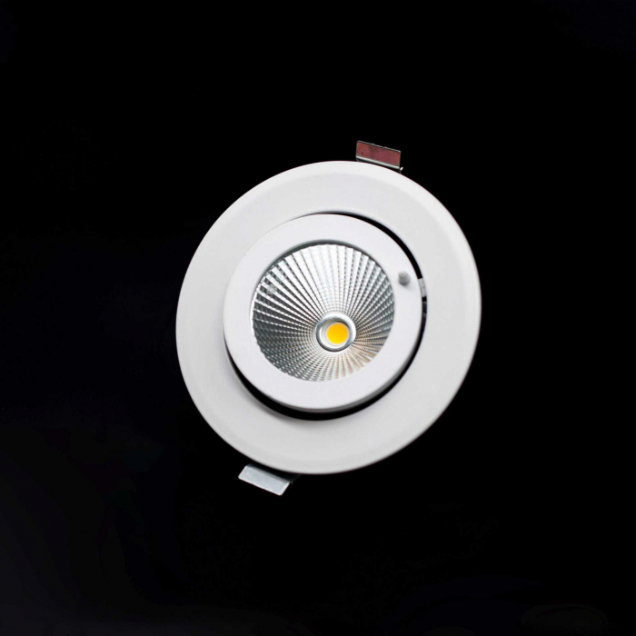 Spot mobil LED incastrat Kelektron Periscope, 10W, alb, rotund, IP20 homesolutions.ro