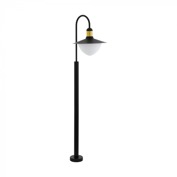 Stalp exterior EGLO SIRMIONE 97287, E27 1X60W IP44, Negru, Auriu