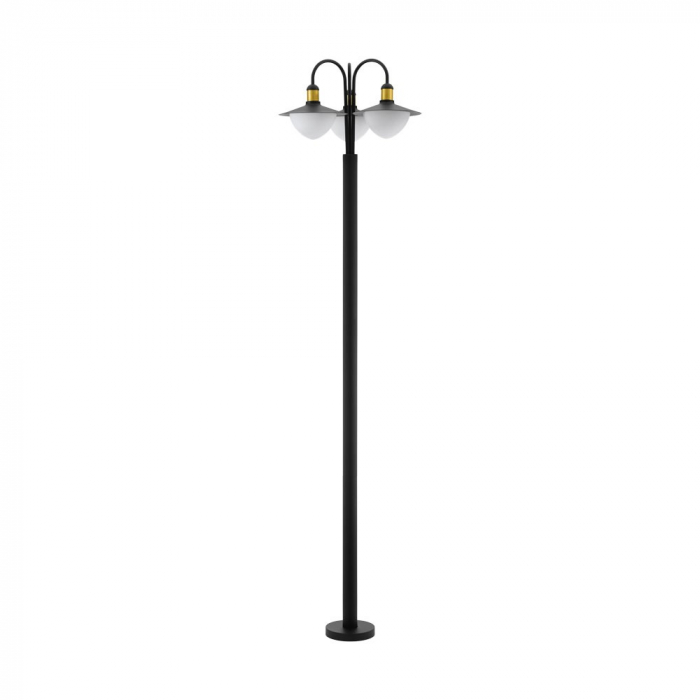 Stalp exterior EGLO SIRMIONE 97288, E27 3X60W IP44 O550mm, Negru, Auriu