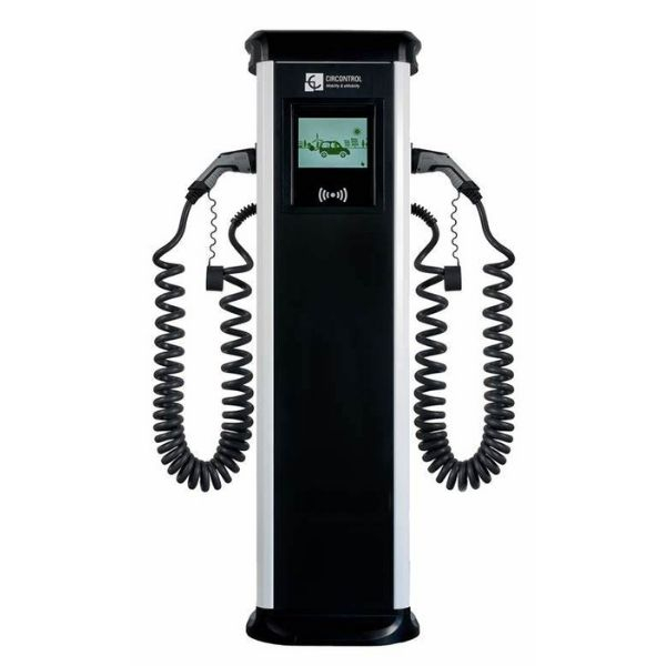 Statie de incarcare Circontrol tip pilon , 2 x 22KW, 4G, RFID [3]