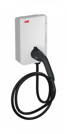 Statie de incarcare lenta ABB, 7,4 kW, monofazica,cablu de 5 metri cu fisa type2, cu display, contor MID,RFID, 4G [2]