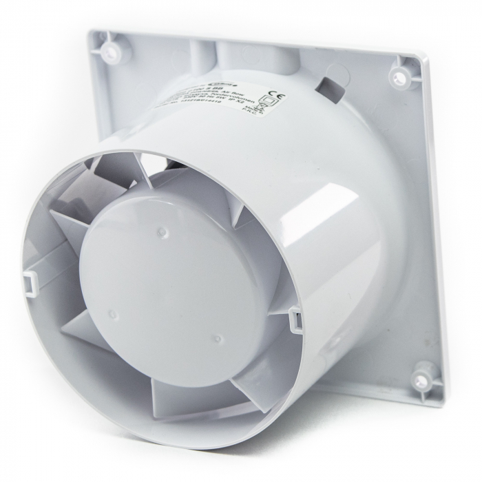 Ventilator baie gama Drim cu senzor umiditate si timer-Ø100 Plexiglass Alb lucios [3]
