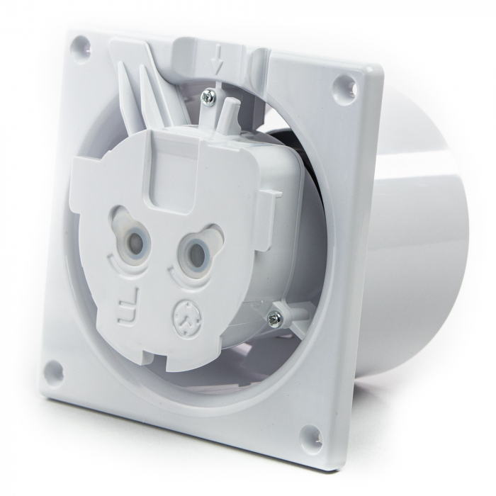 Ventilator baie gama Drim cu senzor umiditate si timer-Ø100 Plexiglass Alb lucios [5]