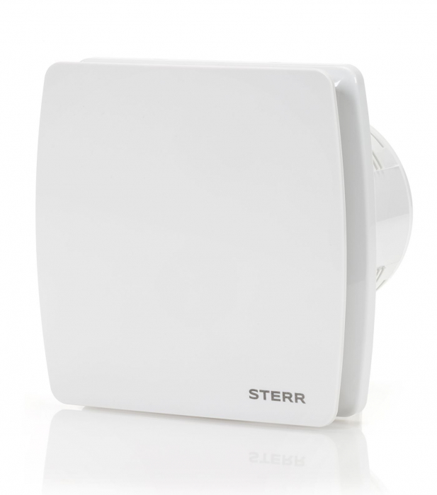 Ventilator baie Sterr, axial, 230 V, silențios, alb, cu timer Ø 100 [2]