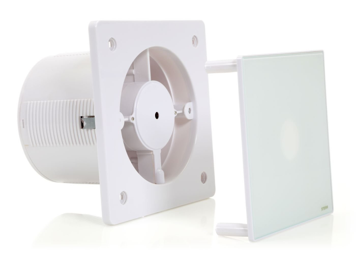 Ventilator baie Sterr, axial, 230 V, silențios, alb, standard, Ø 150 [2]