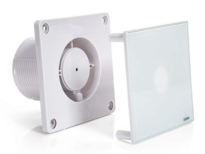 Ventilator baie Sterr, axial, 230 V, silențios, alb, timer, Ø 100 [2]