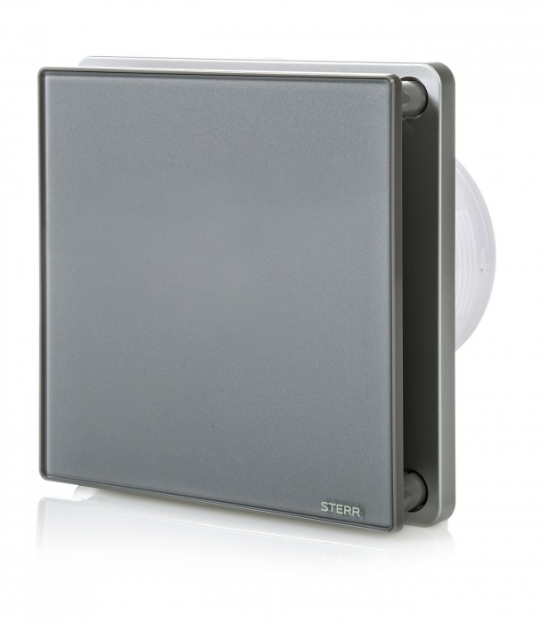 Ventilator baie Sterr, axial, 230 V, silențios, gri, timer, Ø 100 [2]