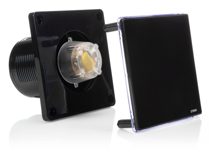 Ventilator baie Sterr, axial, 230 V, silențios, negru, LED alb, Ø 100 [3]