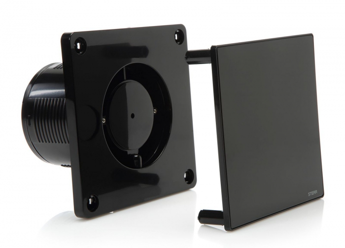 Ventilator baie Sterr, axial, 230 V, silențios, negru, timer, Ø 100 [2]