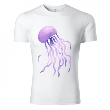 T-short and Fabric - Tricou  Purple Octopus 100% bumbac