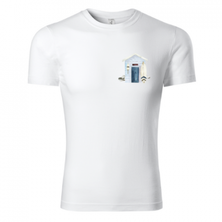 T-short and Fabric - Tricou Beach House Blue  100% bumbac