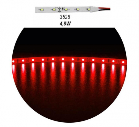 Banda LED - Banda LED 4.8W 12V IP20  3531 lumina Rosie