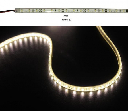 Iluminat - Banda LED 4.8W 12V IP67 3528 lumina Calda