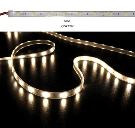 Iluminat - Banda LED 7.2W 12V IP67 5050 lumina Calda