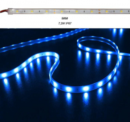 Banda LED - Banda LED 7.2W 12V IP67 5052 lumina Albastra