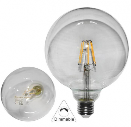 Bec glob transparent Ø 125 cu LED COG dimabil E27 10W (≈130w) lumina calda [0]
