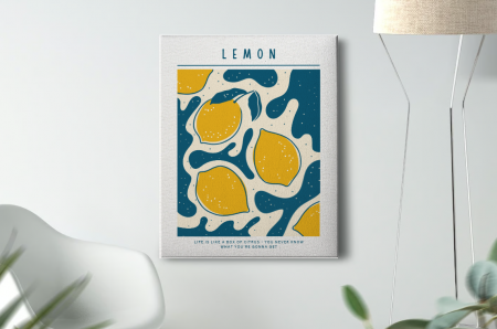 Tablouri Canvas - Tablou Canvas Yellow Blue Lemon