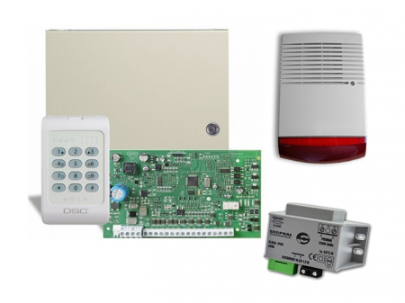 Antiefractie - Kit alarma exterior PC1404, sirena exterior SIR