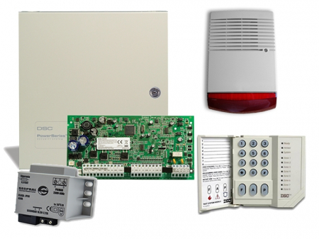 Antiefractie - Kit alarma PC1616, sirena exterior autoalimentata flash SIR-12V