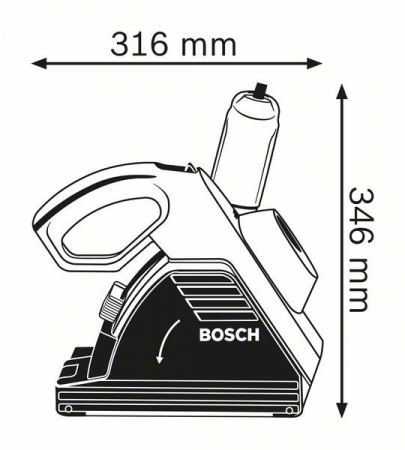 Masina de frezat caneluri Bosch GNF 35 CA, 1400W, 150mm, 35mm, 9300 rpm [1]