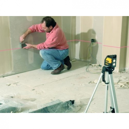Nivela laser DeWALT, 10m, + - 3 mm, rosu, doua axe in cruce, cu receptor detector DE0892 inclus [3]