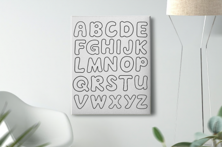 Kids Zone - Tablou Pictura Canvas Alphabet Letters dimensiune 50x50cm