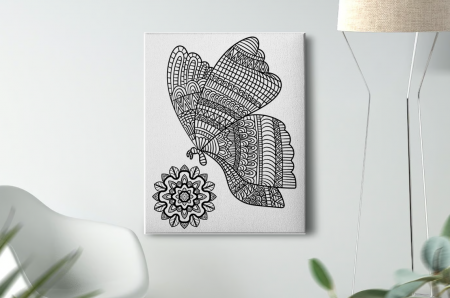 Mandala - Tablou Pictura Canvas Butterfly dimensiune 50x50cm
