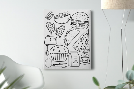 Kids Zone - Tablou Pictura Canvas Cooking dimensiunea 50x50cm