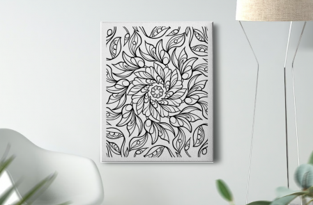 Mandala - Tablou Pictura Canvas Leaves dimensiune 50x50cm