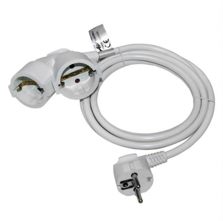 Conectica electrica - Prelungitor schuko  de la 1 stecker la 2 cuple