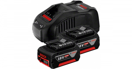 Accesorii scule electrice - Set 2 acumulatori si incarcator  GBA 18V 5.0Ah + GAL 1880 CV, 18V, 5Ah