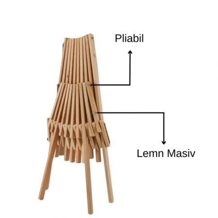 Sezlong Kevin lemn natural [2]