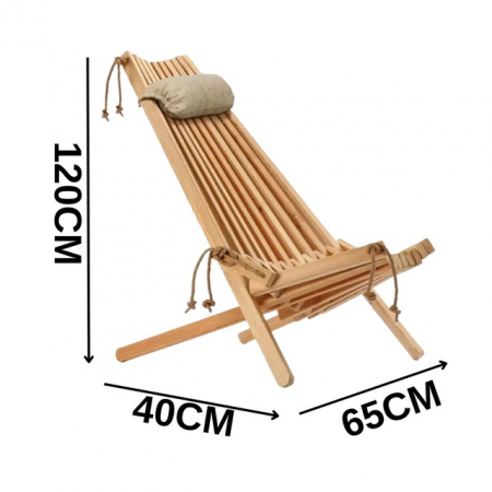 Sezlong Kevin lemn natural [3]