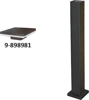 Iluminat exterior - Stalp patrat h:0,65m pentru corp iluminat ruginiu led b328