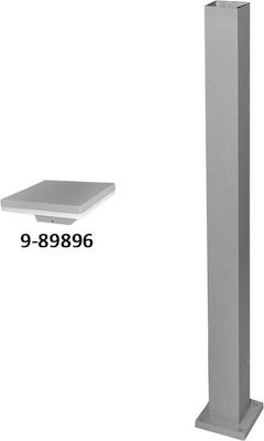 Iluminat exterior - Stalp patrat h:0,95m pentru corp iluminat gri led b327