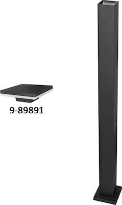 Iluminat exterior - Stalp patrat h:0,95m pentru corp iluminat negru led b326