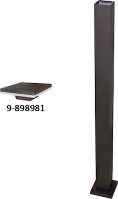 Iluminat exterior - Stalp patrat h:0,95m pentru corp iluminat ruginiu led b328