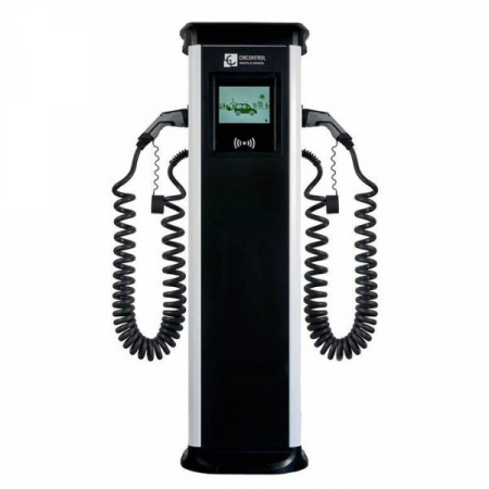 Statie de incarcare Circontrol tip pilon , 2 x 22KW, 4G, RFID [2]