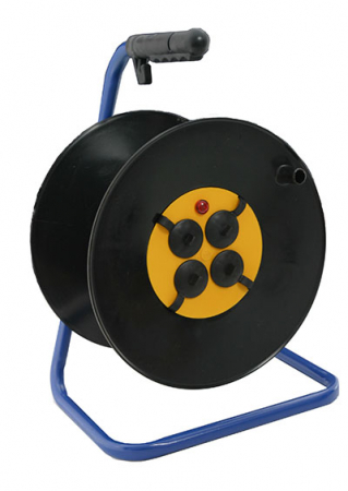 Conectica electrica - Tambur plastic deschis fara cablu cu 4 prize schuko  