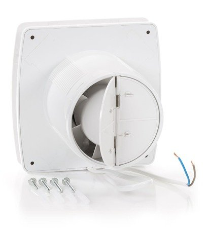 Ventilator baie Sterr, axial, 230 V, silențios, alb, clapeta antiretur, Ø 100  [2]