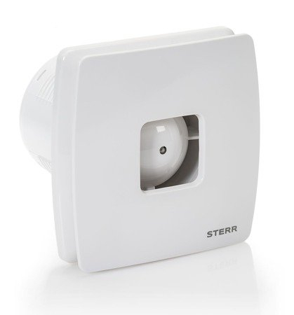 Ventilatoare - Ventilator baie Sterr, axial, 230 V, silențios, alb, clapeta antiretur, Ø 100 