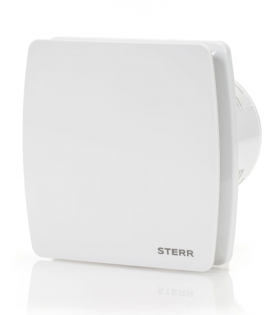 Ventilator baie Sterr, axial, 230 V, silențios, alb, cu timer Ø 100 [1]