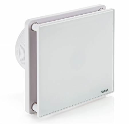 Ventilatoare - Ventilator baie Sterr, axial, 230 V, silențios, alb, higrostat Ø 100