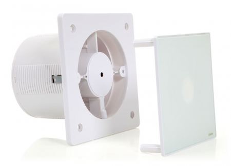 Ventilator baie Sterr, axial, 230 V, silențios, alb, standard, Ø 150 [1]