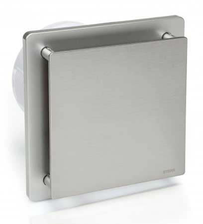 Ventilatoare - Ventilator baie Sterr, axial, 230 V, silențios, argintiu, oțel inoxidabil, Ø 150