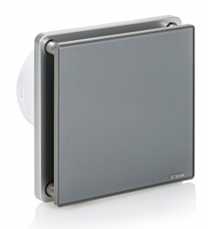 Ventilatoare - Ventilator baie Sterr, axial, 230 V, silențios, gri, timer, Ø 100