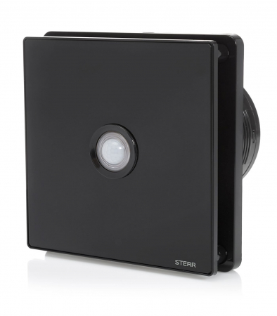 Ventilator baie Sterr, axial, 230 V, silențios, negru,  senzor de mișcare PIR, timer, Ø 100 [1]
