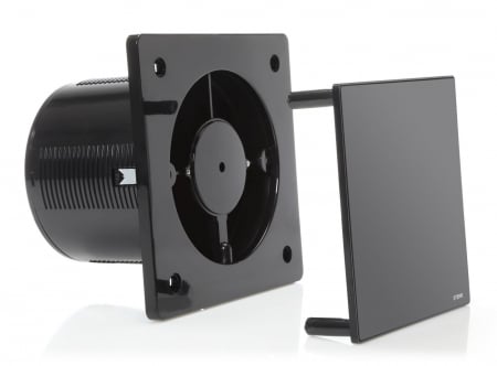 Ventilator baie Sterr, axial, 230 V, silențios, negru, standard, Ø 150 [1]