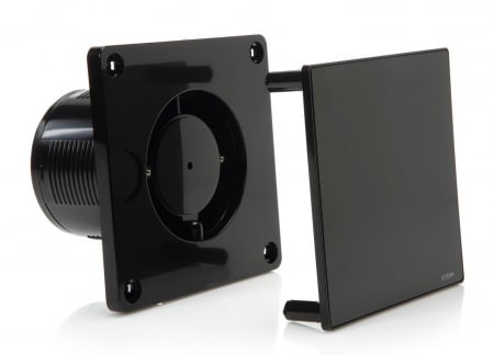 Ventilator baie Sterr, axial, 230 V, silențios, negru, timer, Ø 100 [1]