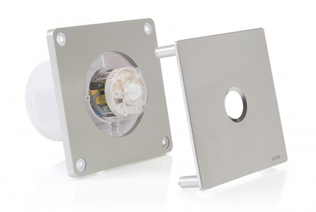 Ventilator baie Sterr, axial, 230 V, silențios, oțel inoxidabil, senzor de mișcare PIR, timer Ø 100 [2]